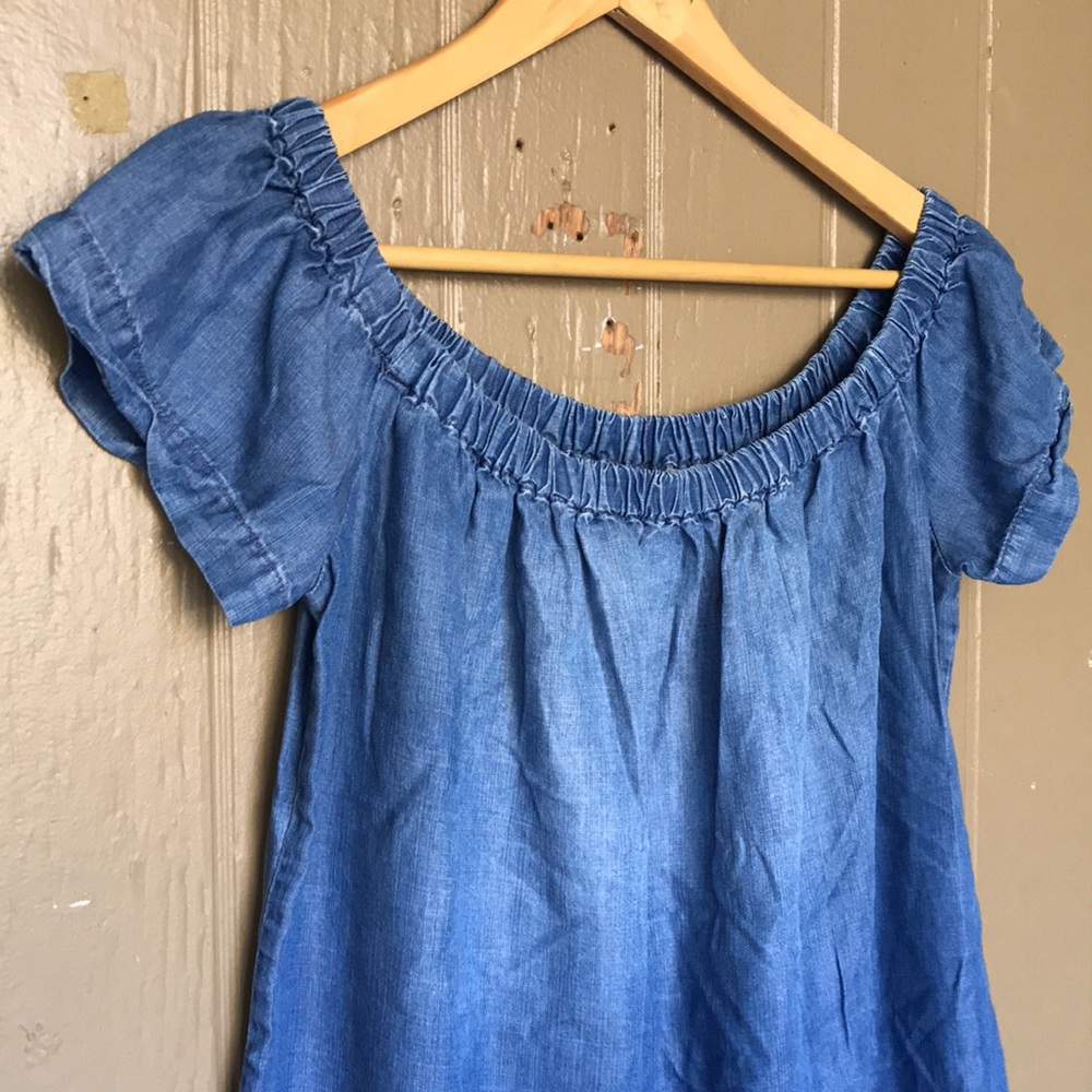 cloth and stone denim dress Later Babes Embellished Denim Mini Dress – VICI main image 1